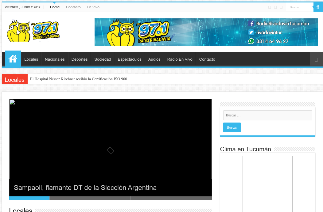 Web: Radio Rivadia Tucuman